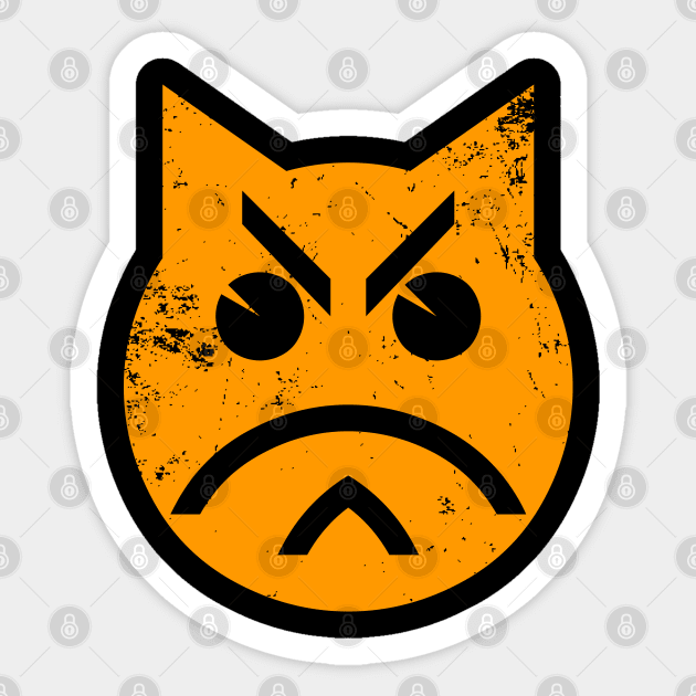 Pouting Grunge Cat Emoji Sticker by tinybiscuits